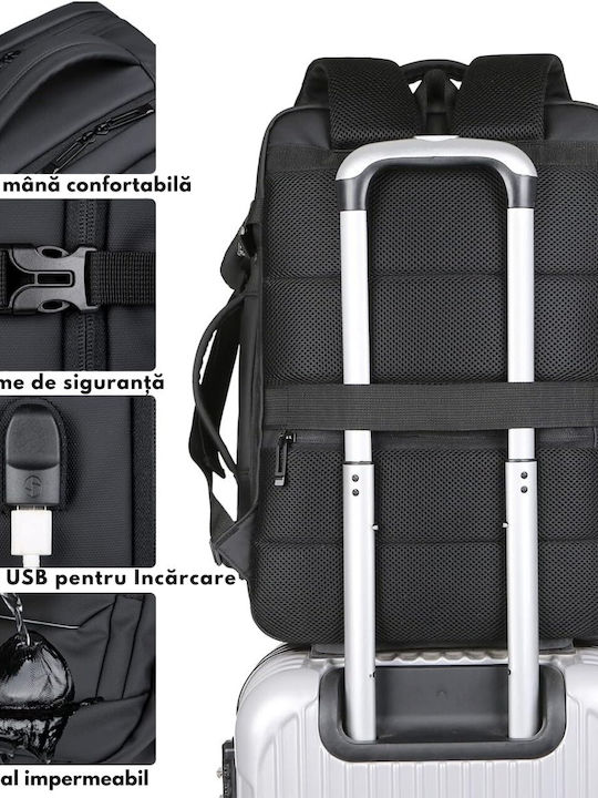 Travel Backpack 17-inch Laptop Space Expandable Waterproof Ideal Flights Cabin Compatible Visionhub Multifunctional Backpack Usb Charging Port Pockets