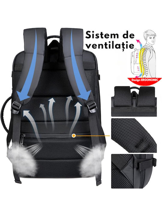 Travel Backpack 17-inch Laptop Space Expandable Waterproof Ideal Flights Cabin Compatible Visionhub Multifunctional Backpack Usb Charging Port Pockets