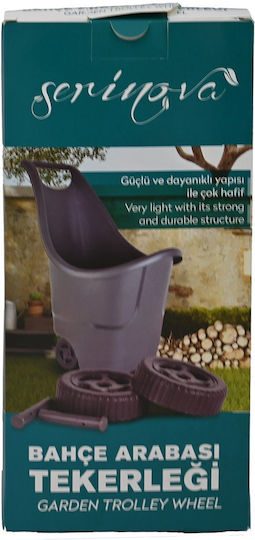 Garden Cart Log Transport Plastic Four-wheel 50lt
