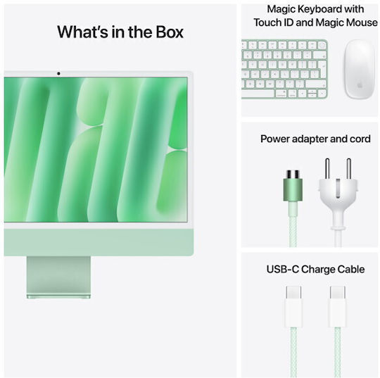 Apple IMac 24" 2024 (M4-10-Kern/16GB/512GB SSD/10-Kern-GPU/macOS) Green GR