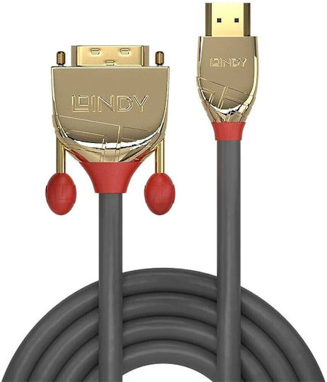 Lindy Кабел DVI-D мъжки - HDMI мъжки 2м Черен (36195)