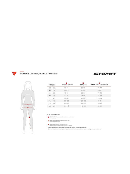 Shima Femei Pantaloni Motocicletă Khaki