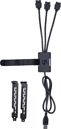 Lian Li Pw-u2tpab Usb 2.0 1-to-3 Hub Type A Male Port Black
