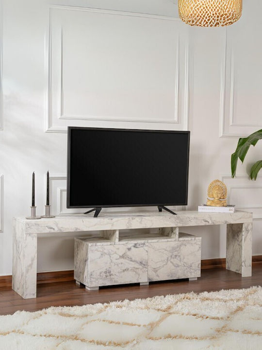 TV Stand Wooden Enclave Εφέ Μαρμάρου L180xW31.3xH50cm