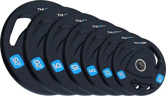 Thunder OLYMPIC-PLATE Set of Plates Olympic Type Metal 1 x 15kg Φ50mm with Handles