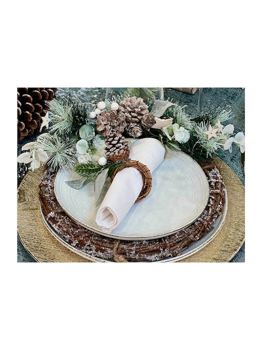 Fééric Lights and Christmas Σετ Χριστουγεννιάτικα Δαχτυλίδι Πετσέτας Φαγητού 10x10εκ. 2τμχ
