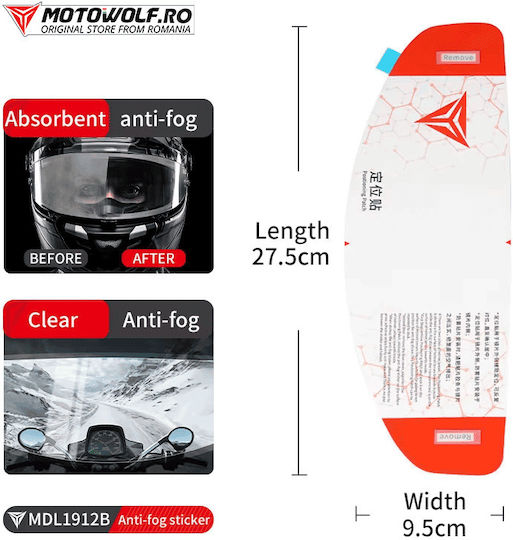Universal Anti-fog Lens Motorcycle Helmet Visor Pinless Installation Compatible Any Motorcycle Helmet Motowolf