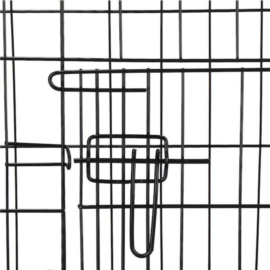 Hunde-Drahtkäfig XXGroß mit 2 Türen Schwarz 130x70x61cm