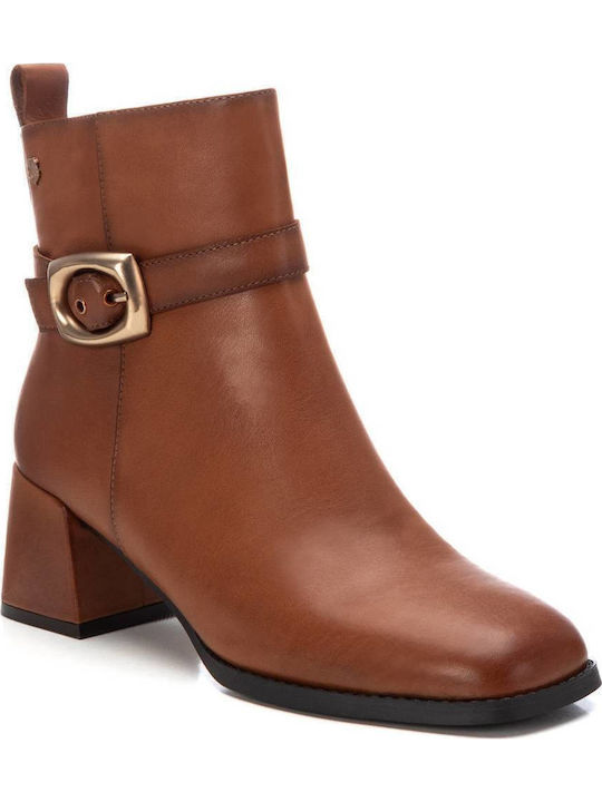 Leder Stiefeletten Damen Braun