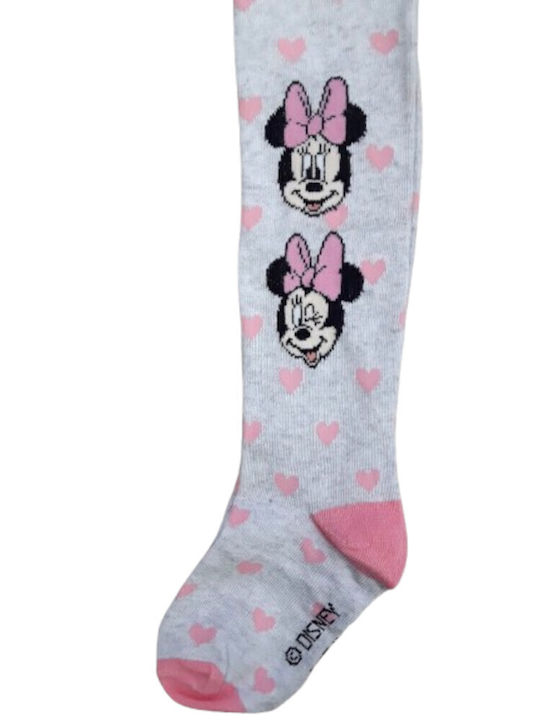Disney Kinderstrumpfhose Grey Minnie Grey Hearts