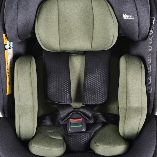 Cangaroo Hoku Scaun Auto pentru Copii i-Size cu Isofix Olive Green 0-36 kg