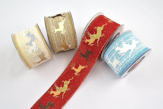 LiebeQueen Weihnachtliche Farbband Blau 900x6.7cm 1Stück