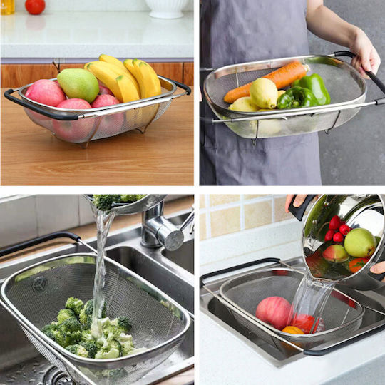 Pufo Stainless Steel Expandable Strainer Sink 29 x 18 cm