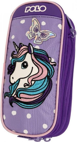 Polo Base-free Pencil Case with 2 Compartments Unicorn