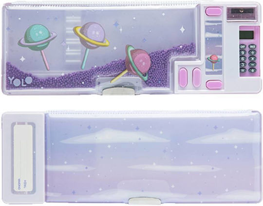 Children's Retro Pencil Case Calculator Galactic Lollipop 26x9x3cm Yolo
