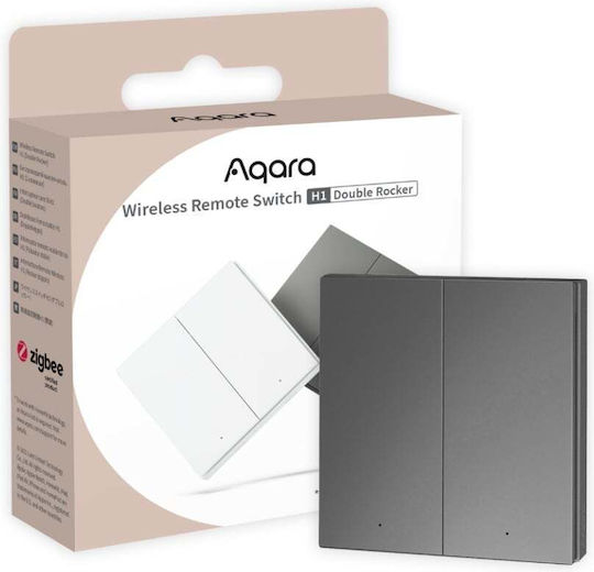 Aqara Wireless Remote Switch H1 Grey Wireless Wall Switch 2 Buttons Wrs-r02