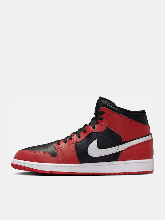 Air  1 Mid Herren Stiefel Rot