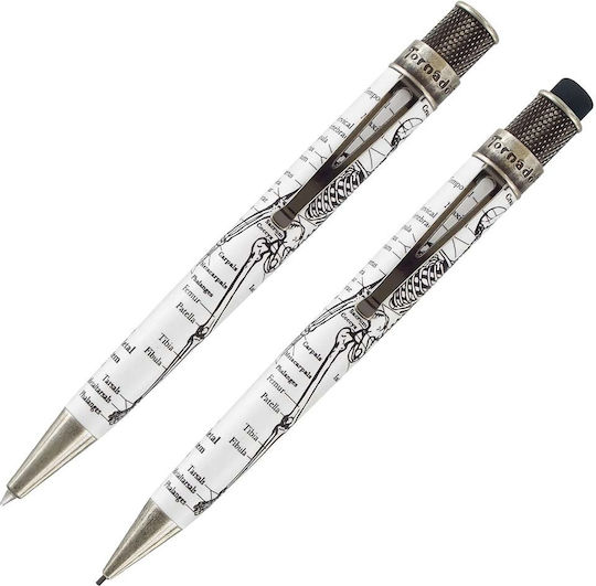 Retro 51 Mechanischer Bleistift Metallisch mit Radiergummi 1Stück Schwarz