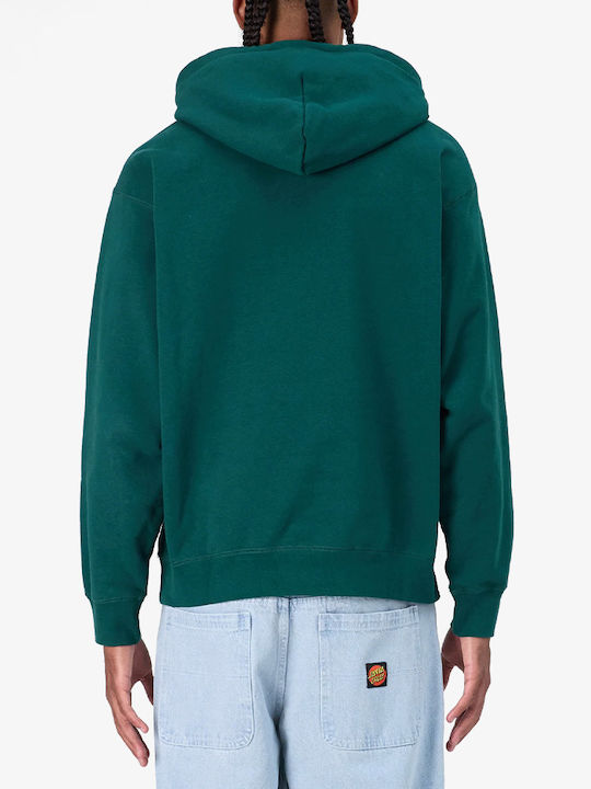 Obey Established Works Bold Sweatshirt with Hood Rain Forest