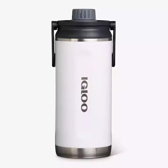 Igloo Igloo Stainless Steel / Plastic Tumbler with Handle and Straw 1.064L White