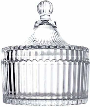 Glass Sweet Jar with Lid Transparent