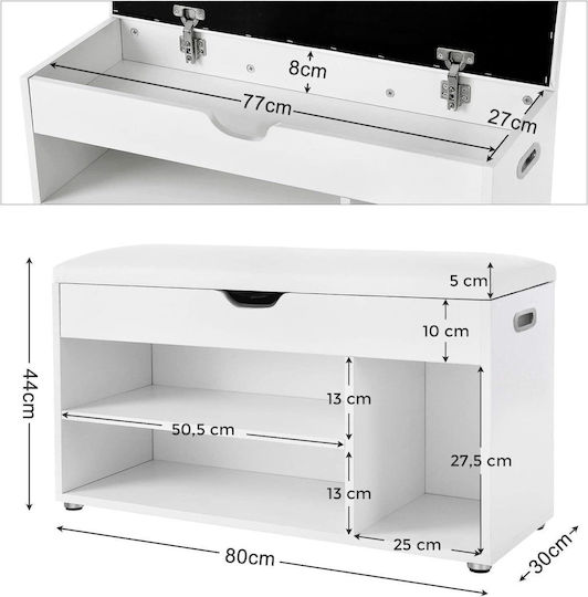 Mobilier de Intrare cu Dulap pentru Pantofi & Bancă 30x80x44cm