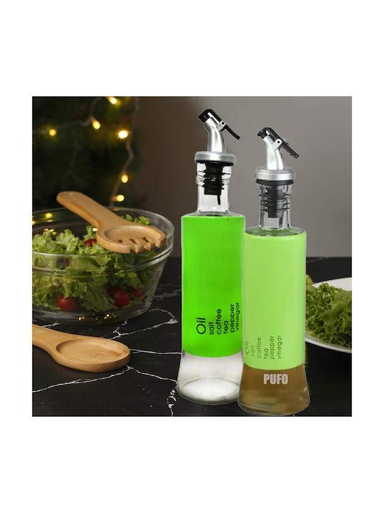 Set Dozatoare pentru Ulei și Oțet din Sticlă 300 Ml Verde