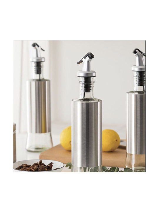 Pufo Taste Glasspender-Set Öl Essig 300 ml Silber