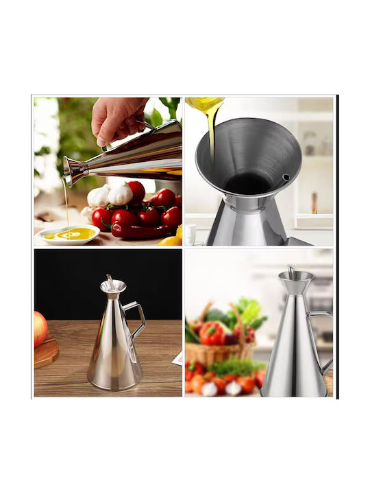 Elegant Stainless Steel Oil & Vinegar Dispenser with Handle 500 Ml