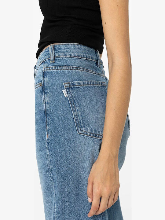 High Waist Women's Jean Trousers in Regular Fit Blue