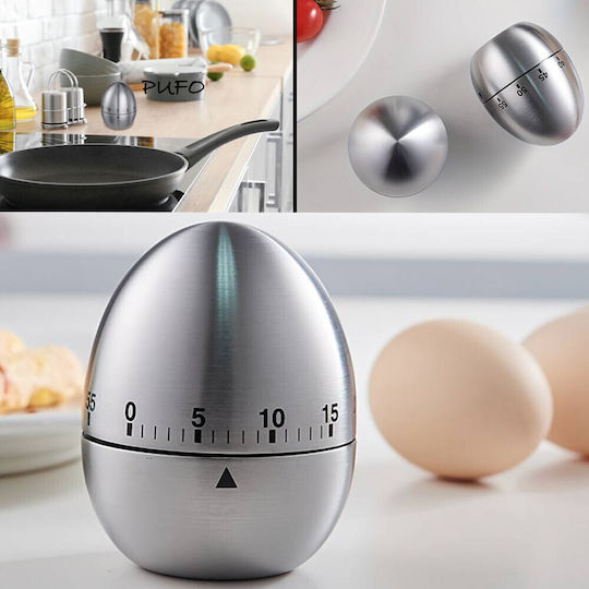 Modern Stainless Steel Kitchen Timer 7.5 Cm