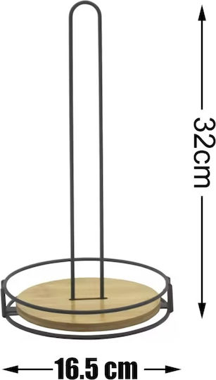 Metal Bamboo Support Pufo Paper Towel Kitchen Roll 33 Cm