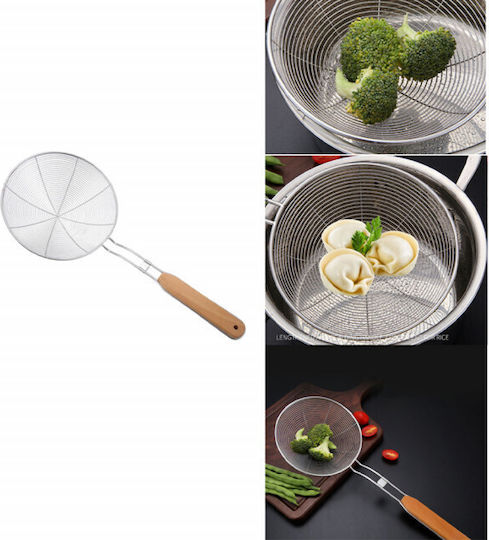 Perforierte Metallische Küchenwender Pufo Mit Holzgriff 39 X 14 Cm