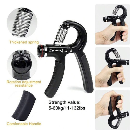 Flexor Set 4 Accessories Forearm Stress Relief Black