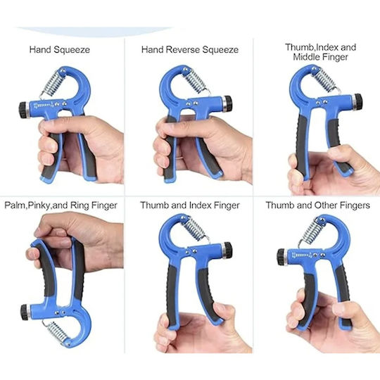 Flexor Set 4 Accessories Forearm Stress Relief Blue