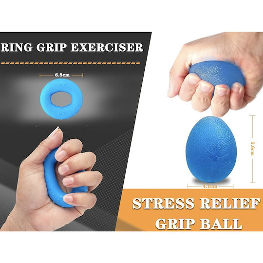 Flexor Set 4 Accessories Forearm Stress Relief Blue