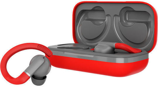 Canyon OnRun 11 Sport In-ear Bluetooth Handsfree Earphones with Sweat Resistance and Charging Case Red