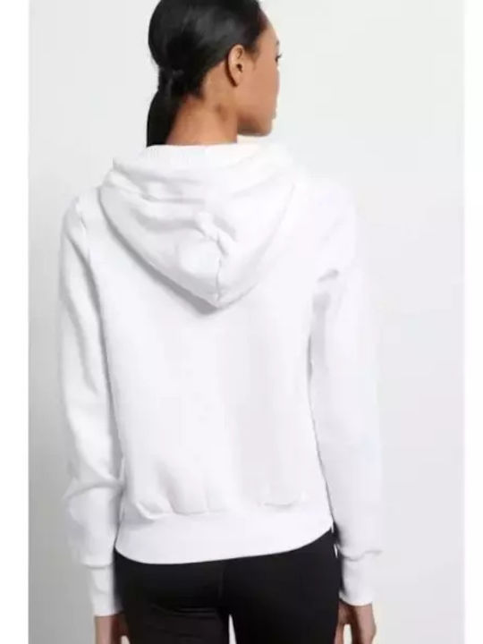 Women's Sweatshirt Jacket Hooded White