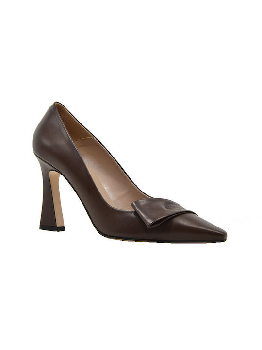 Fardoulis Leather Brown Heels