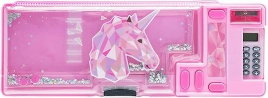 Children's Retro Plus Water Pencil Case Calculator Sparkling Unicorn 26x9x3cm Yolo