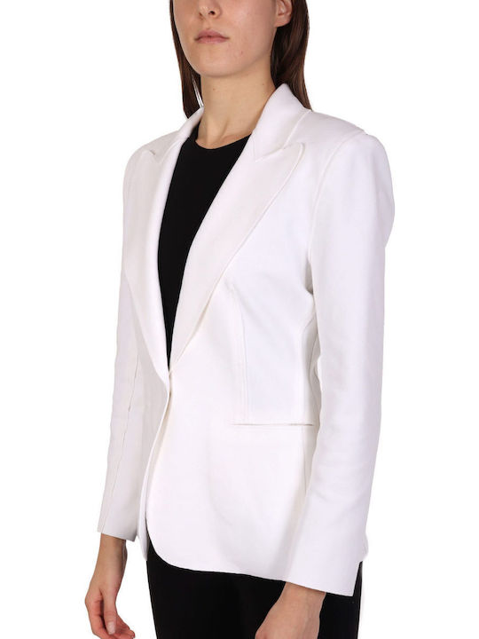 Norma Kamali Women's Double Breasted Blazer White