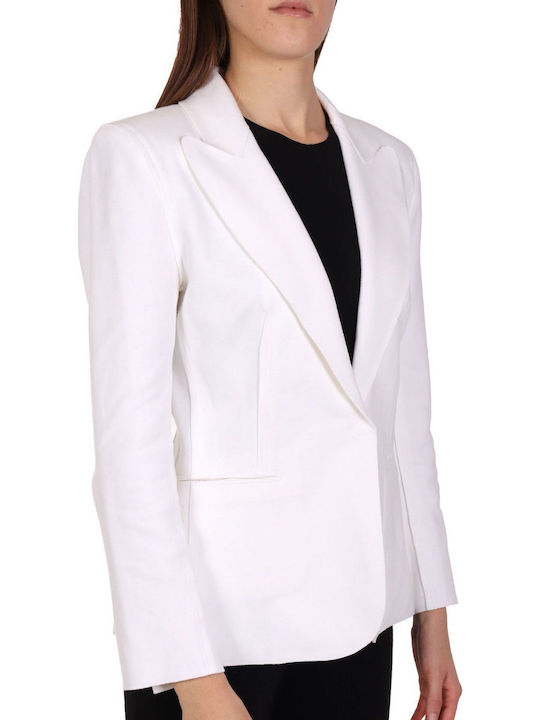 Norma Kamali Blazer pentru femei Încrucișat Sacou White