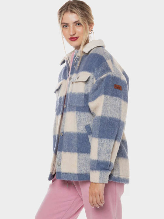 Passage Of Time Women's Cardigan with Buttons Blue