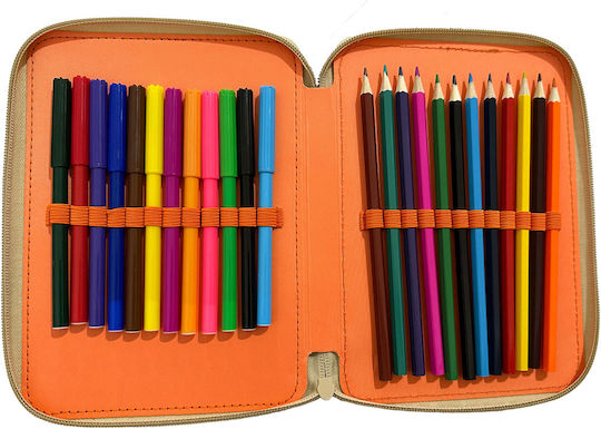 Must Pencil Case Filled 2 Compartments 15x5x21cm Minnie Happiness Multicolored 000564397