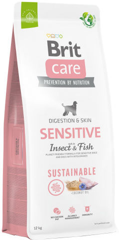 Brit Care Digestion & Skin Sensitive 12kg Dry Food Grain-Free & Gluten-Free for Adult Dogs with Fish