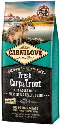 Carnilove Fresh Carp & Trout 1.5kg Dry Food Grain-Free for Adult Dogs with Salmon and Fish