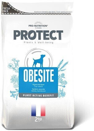 Flatazor Protect Obesite 2kg Trockenfutter ohne Getreide für erwachsene Hunde mit Türkei, Huhn, Ente und Schweinefleisch