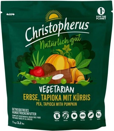 Christopherus 8kg Dry Food for Adult Dogs with Pumpkin, Vegetables and Apple