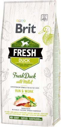 Brit Run & Work 12kg Dry Food for Adult Dogs with Duck