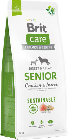 Brit Care Digest & Relax Senior 12kg Dry Food Gluten-Free for Senior Dogs with Chicken